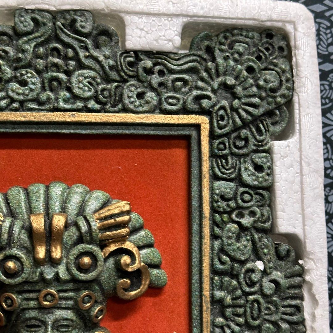 ANCIENT AZTEC GODDESS 1960s Crushed Green Malachite Industrias ...