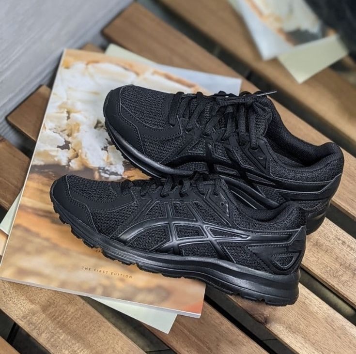 Asics JOG 100 2 Triple Black Men s Fashion Footwear Sneakers on Carousell