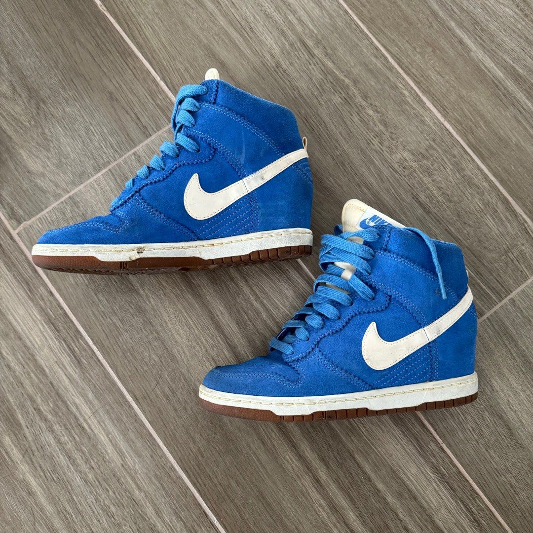 Authentic Nike Sky High Dunks Blue Women s Fashion Footwear Sneakers on Carousell