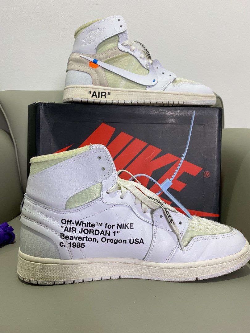 Authentic OW AJ1 NRG White Europe Exclusive UK11 US12 Men s Fashion Footwear Sneakers on Carousell