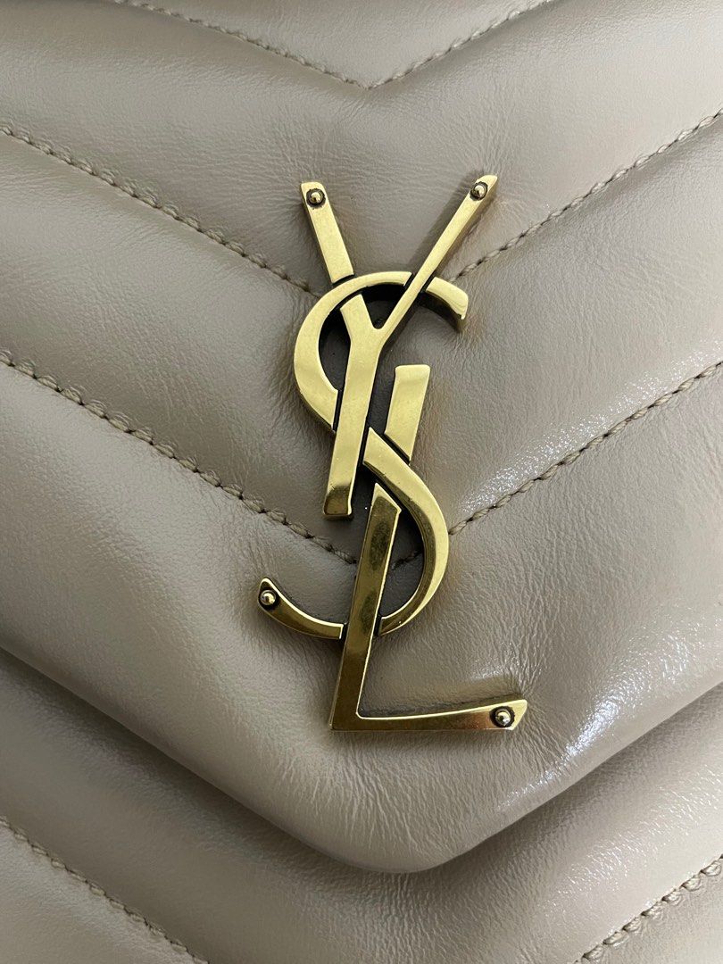 Authentic YSL Loulou Small in Dark Beige Luxury Bags Wallets on Carousell