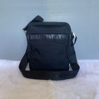 Bally Vintage Black Nylon Crossbody Bag
