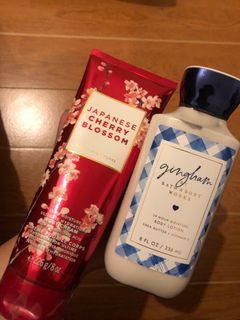 Bath and body works lotion - Japanese Cherry Blossom / Gingham