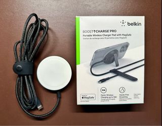 Belkin BOOST↑CHARGE™ PRO 2-in-1 Wireless Charger Stand with MagSafe 15W (Black)