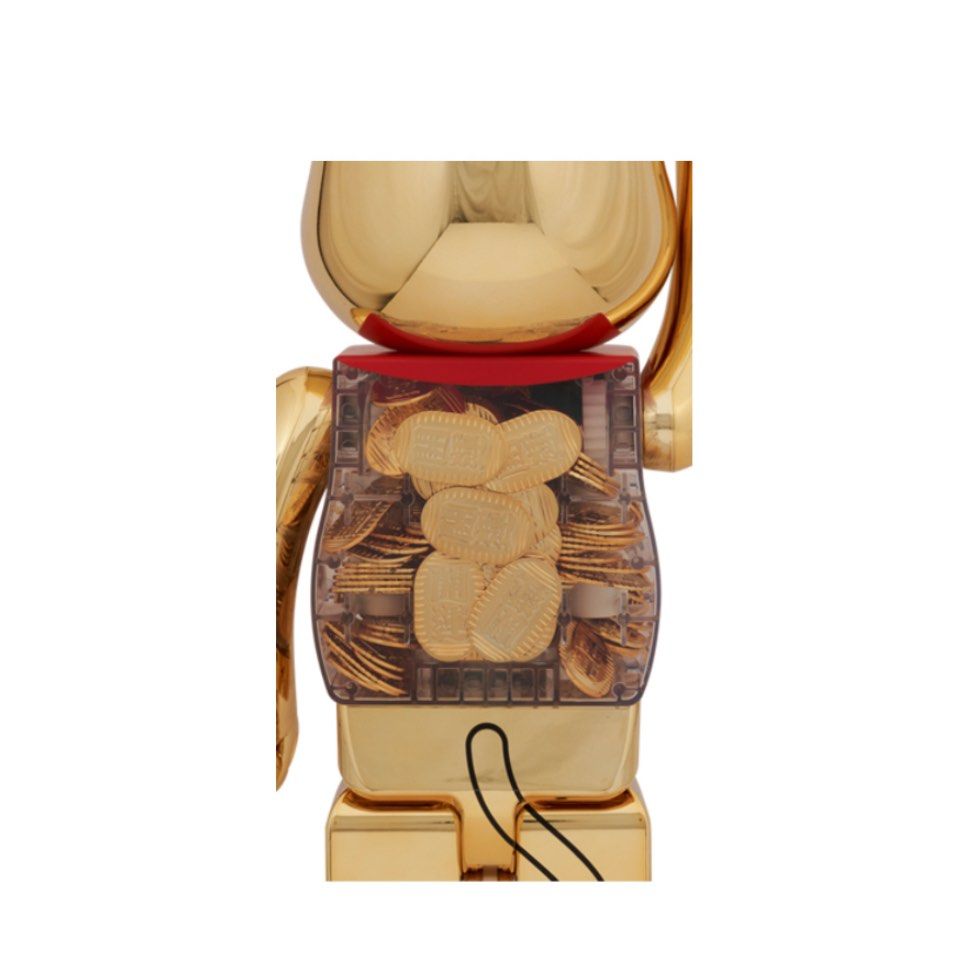 BE@RBRICK 招き猫小判開運金メッキ1000％, 玩具收藏品, 手辦及模型