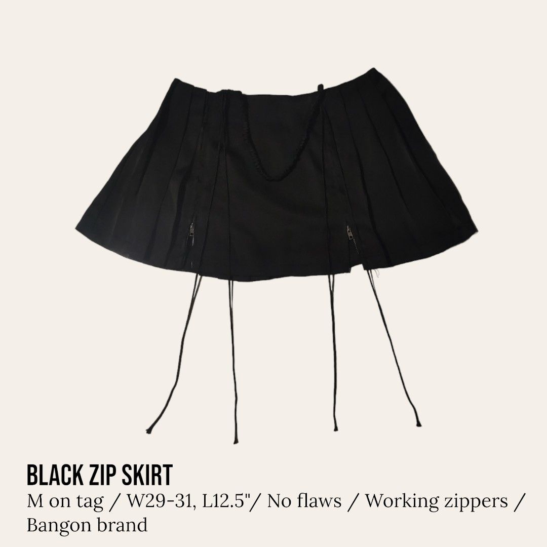 Black Zip Mini Skirt (Category: Skirts) located in Mangaldan. Submitted by nirvanugh (Listing ID 1296748046, Image 3). Description: For short girlies!! No inner shorts..