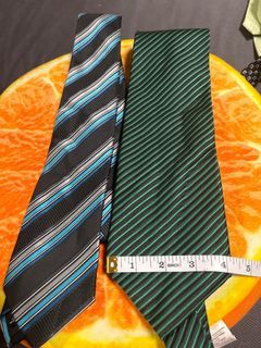 Branded stripes blue black and green black bundle neckties  ties