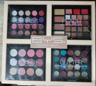 BYS COLOUR VAULT BERRIES PEACH SWEET CHEEKS and GLITTER PALETTE