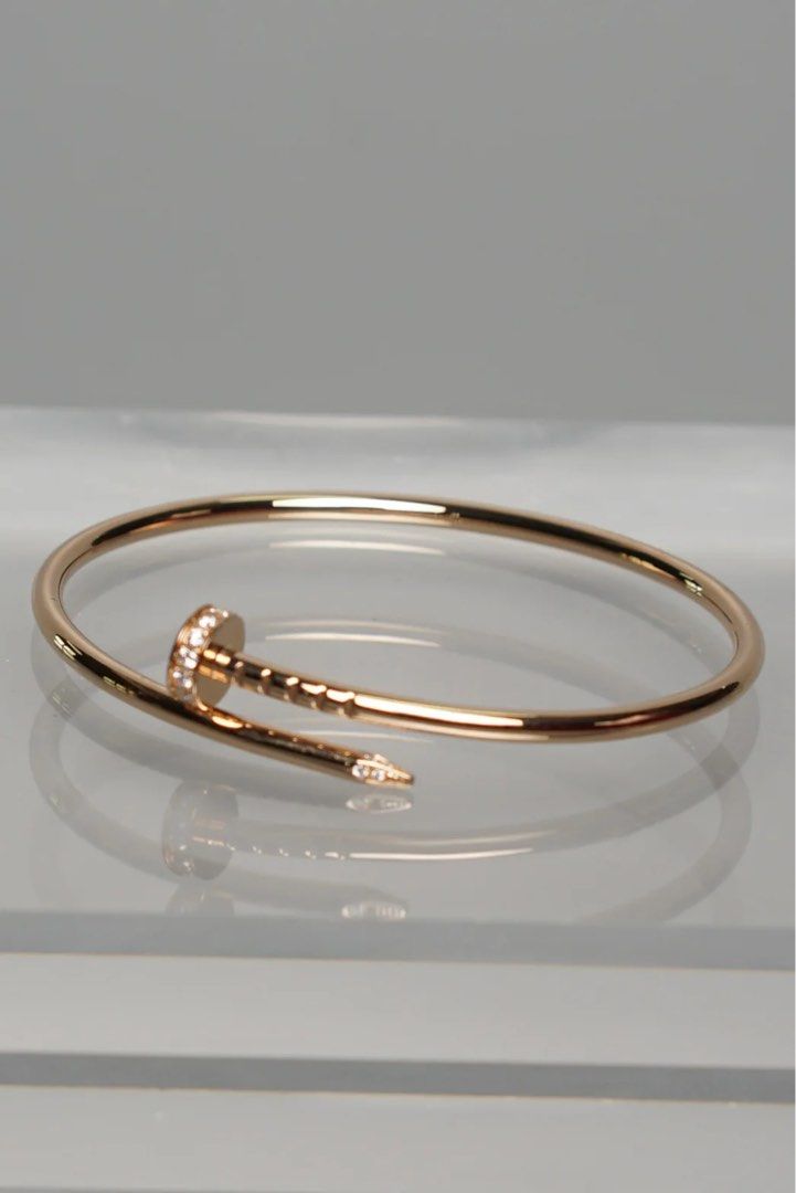Cartier JUC Bracelet Small Model in Rose Gold Diamonds Size 15 Luxury Accessories on Carousell