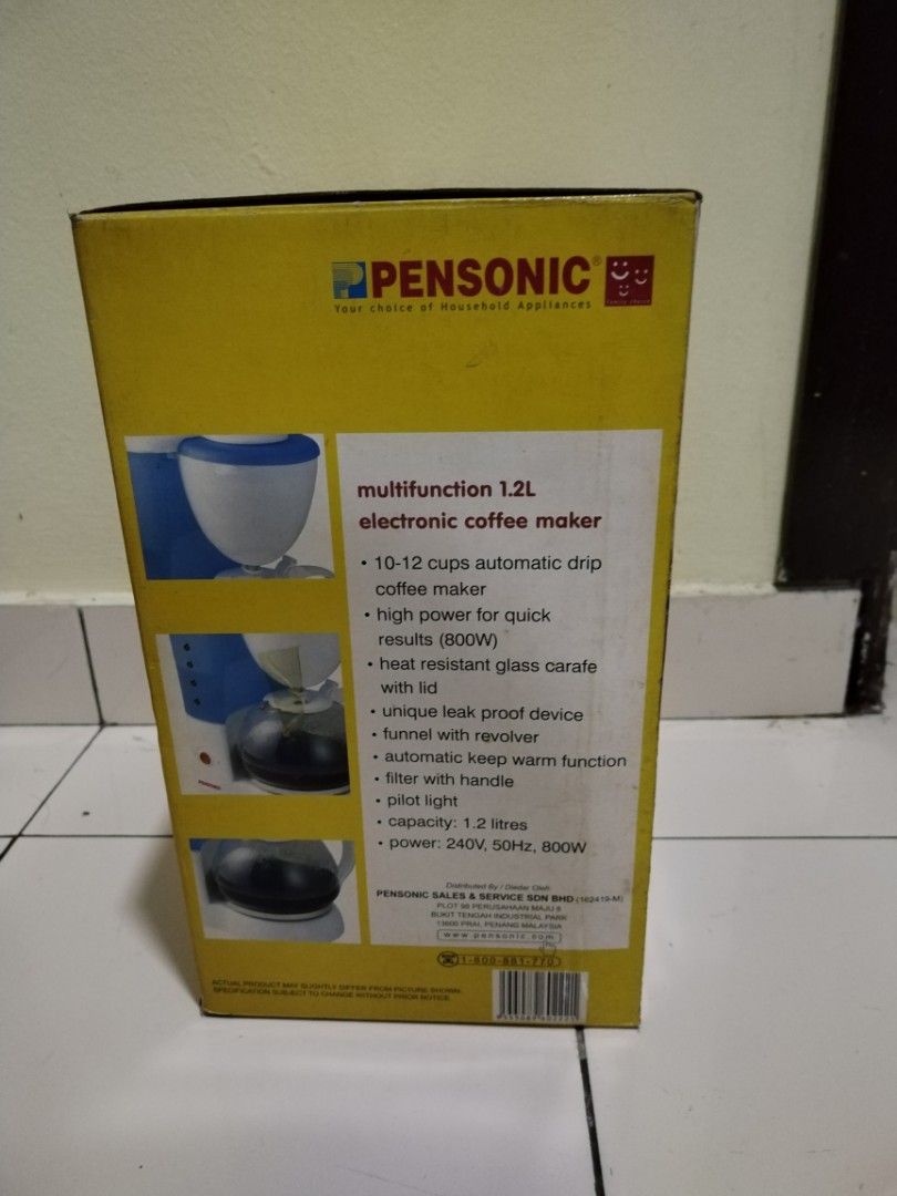 Coffee Maker (Category: Coffee Machines & Makers) located in Kuala Lumpur. Submitted by pickurchoice (Listing ID 1296743122, Image 2). Description: Pensonic Coffee Maker PCM-190 Self collect at Taman OUG, KL..