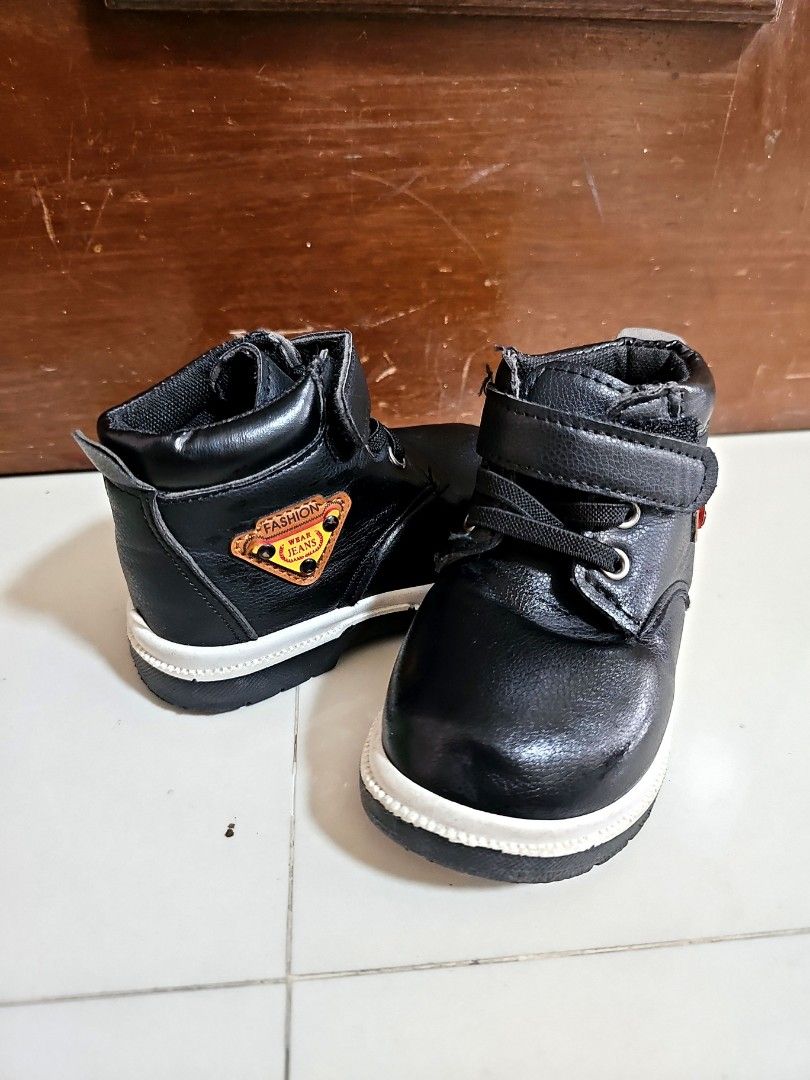 Cute Black Boots for Toddler Babies Kids Babies Kids Fashion on Carousell