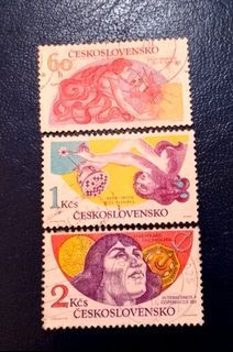 Czechoslovakia 1975 - Co-operation in Space Research 3v. (used)