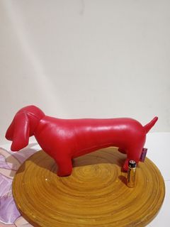 Dachshund plush display leather Japan collectible