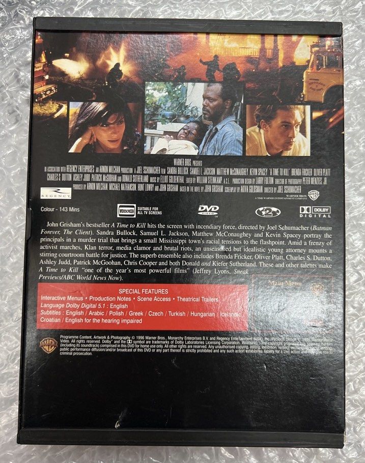DVD 6047 殺戮時刻A Time to Kill 珊迪娜布洛(2區英文字幕), 興趣及 