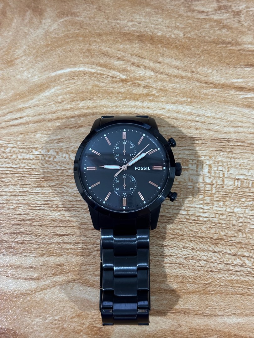 Fossil Watch FS5379 Townsman Chronograph Black Men s Fashion Watches Accessories Watches on Carousell