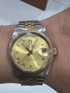 FS/FT/Layaway Payment Option:  Tudor Oyster Prince  Day Date Reference 9450 18karat Gold Bezel 36mm case size Unit, Generic Box very good condition