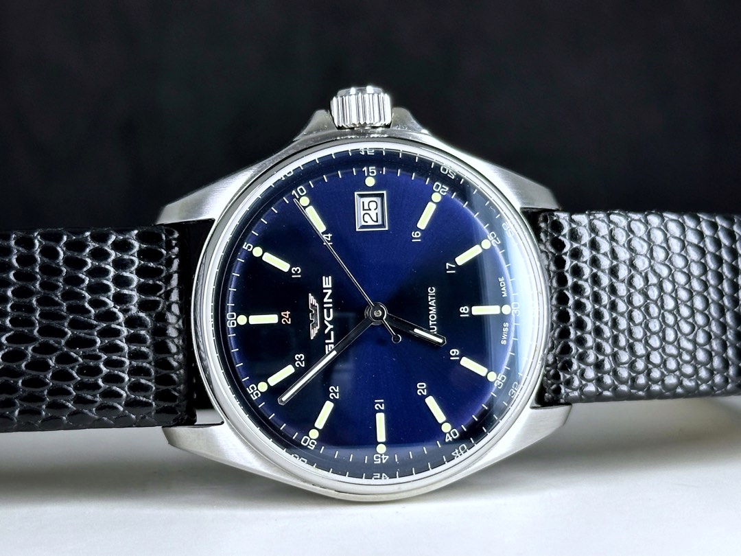 Glycine combat blue dial gl0106 automatic Swiss watch Luxury Watches on Carousell