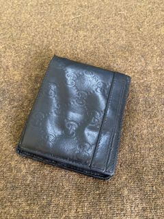 Gucci black monogram mens wallet