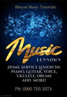 Home service lessons for Piano Guitar Ukulele and Voice Lesson.
