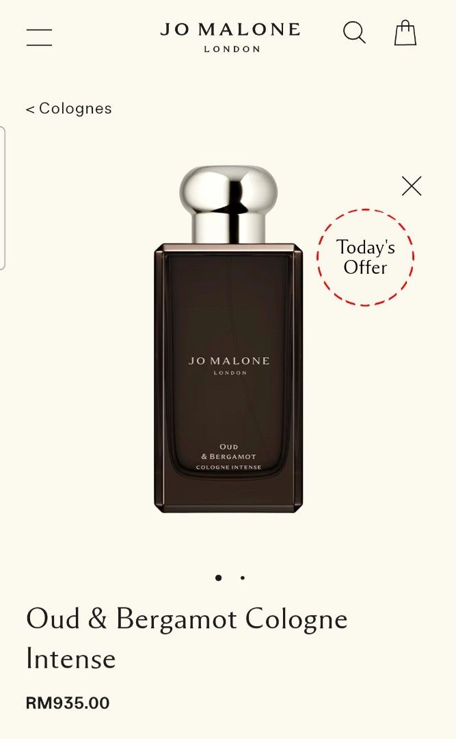 Jo Malone oud&Bergamot Authentic, Beauty & Personal Care