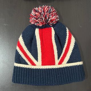 Knit Union Jack UK British Flag Beanie Hat