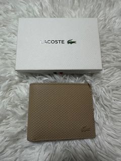 Lacoste Unisex Foldable Wallet - in Beige