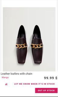 Like new Mango leather loafers 37