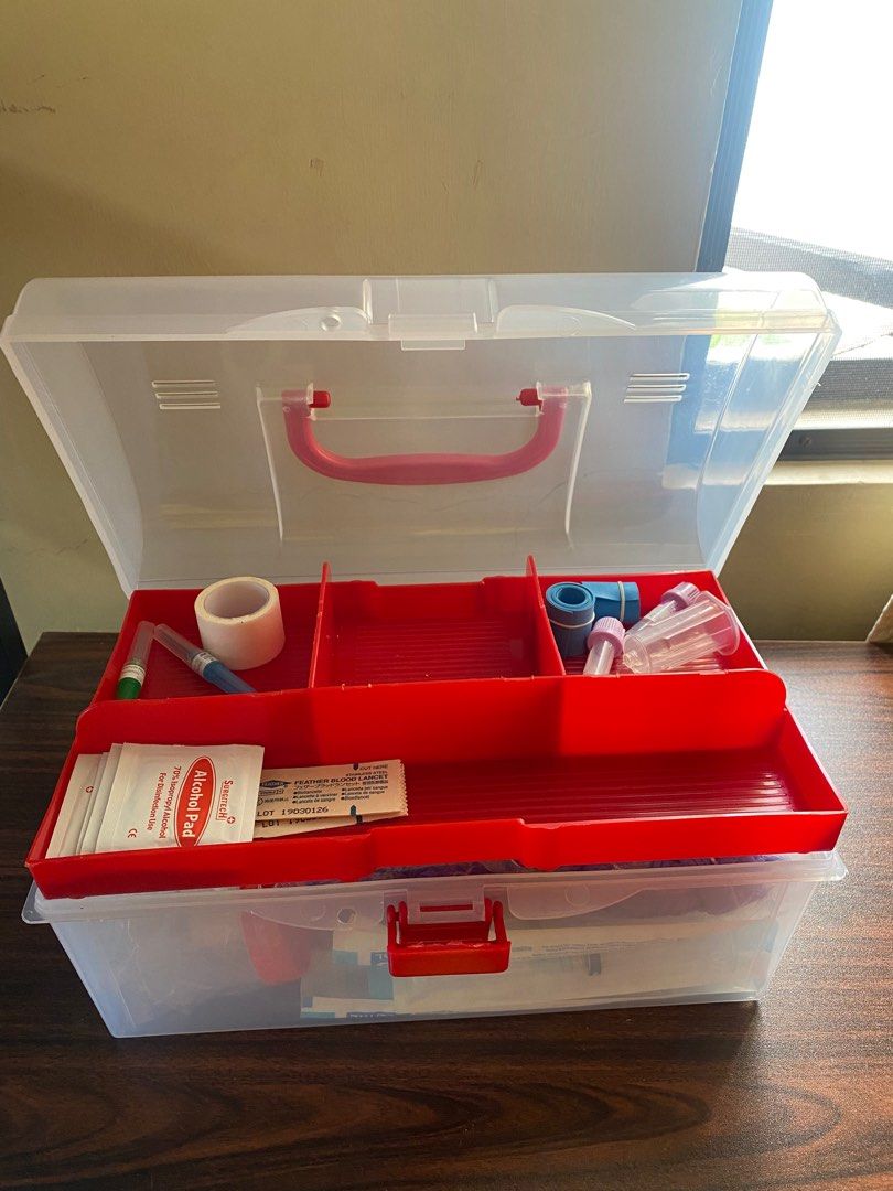 Kit Container Med Tech Medtech Tackle box / Phlebotomy kit + Phlebotomy essentials, Health ...