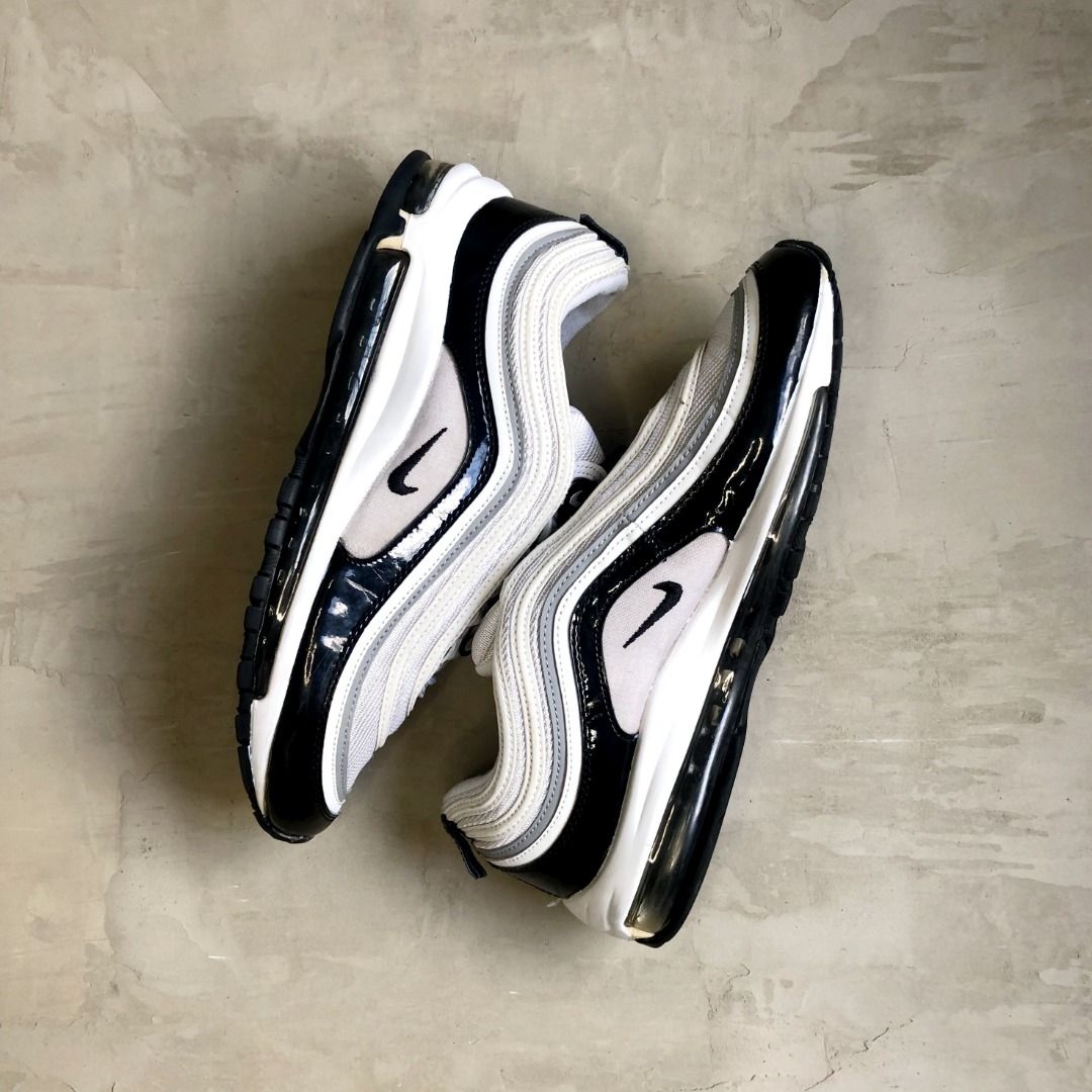 Nike air max 97 white black patent discount