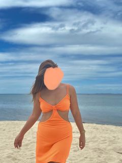 Orange beach dress