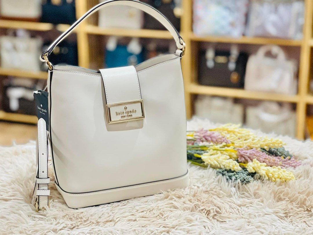💯ORIGINAL KATE SPADE REEGAN BUCKET WHITE (Category: Luxury Bags & Wallets) located in Quezon City. Submitted by ashongsstore (Listing ID 1296808105, Image 1). Description: ♠️KÄTË ŚPÄDÈ COLLECTION♠️ 🇵🇭ONHAND🇵🇭 ‼️Please look at our pictures as that is exactly what you are purchasing‼️ 💯GUARANTEED ORIGINAL AND AUTHENTIC or TRIPLE YOUR MONEY BACK! Not REPLICA, OEM, TOP GRADE QUALITY, AUTHENTIC QUALITY or Any other Terms to DENOTE FAKE! 😎 . . .