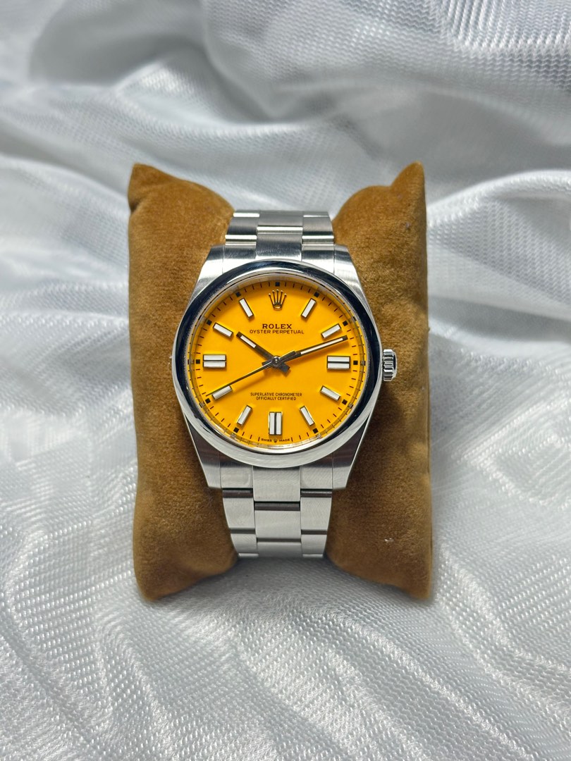 OYSTER PERPETUAL 41 STAINLESS STEEL YELLOW DIAL