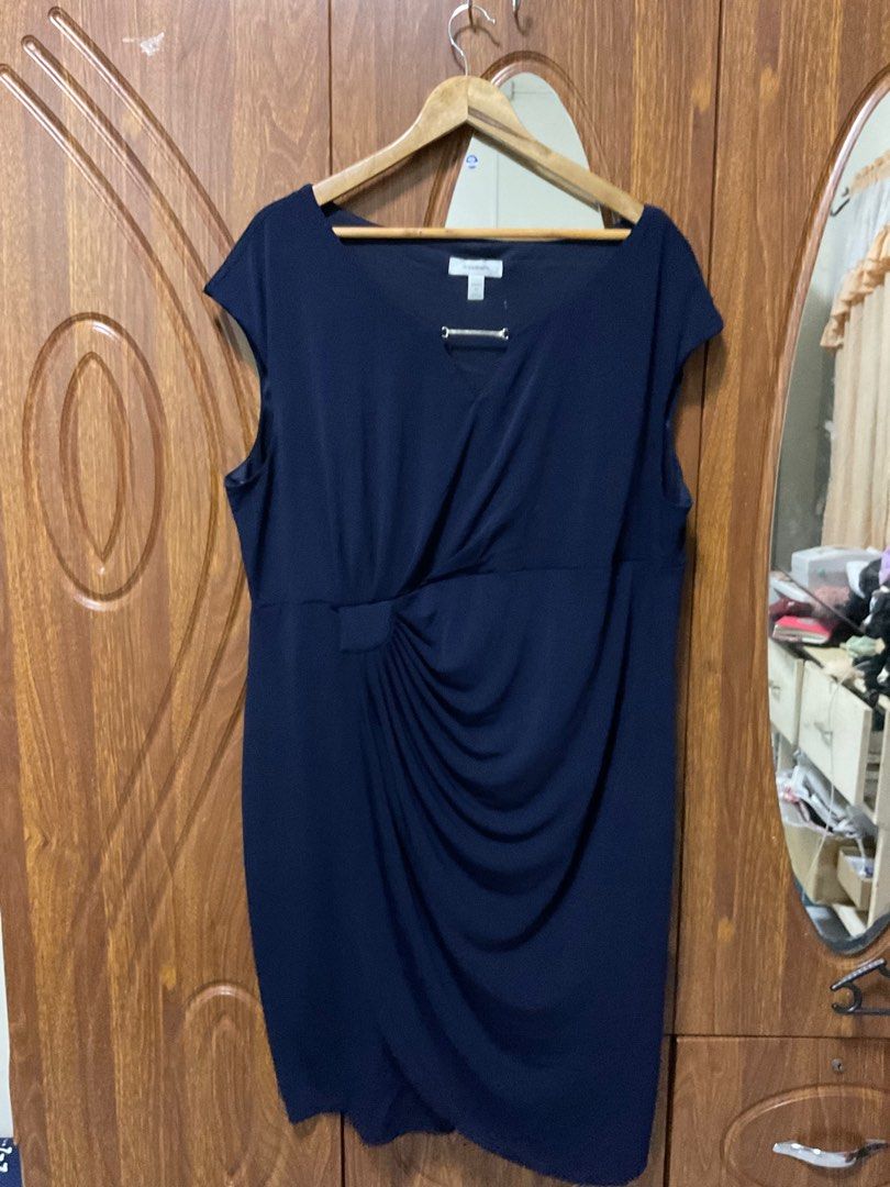 PLUS SIZE DRESS BARN FORMAL NAVY DARK BLUE WAVY SEXY DRESS 2xl 3xl Women s Fashion Dresses Sets Dresses on Carousell