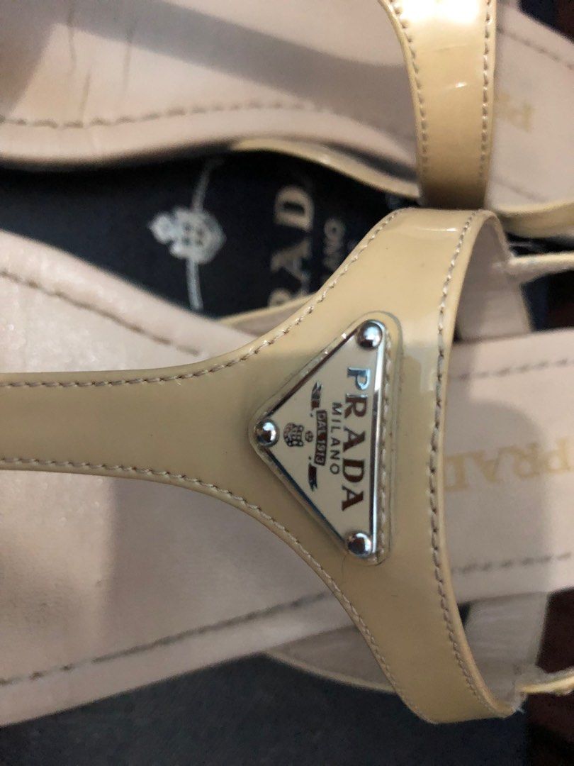 Prada Sandals (Category: Flats & Sandals) located in Binan City. Submitted by winds06 (Listing ID 1296863254, Image 3). Description: Selling my Prada sandals (Calzature Donna Sandals) Size 8.5, fit to 8. My size is 8. With box. No issue. No damage. Bought 32k. last price posted. Rfs: decluttering .