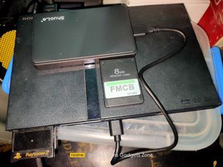 Ps2 slim with fmcb full of games