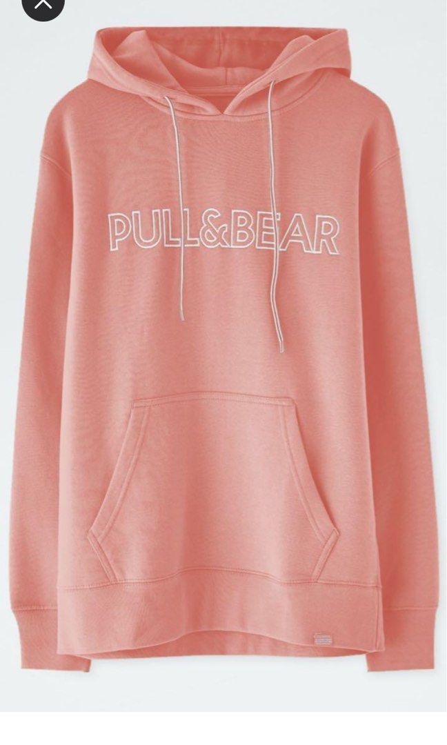 Pink pull and bear hoodie new arrivals