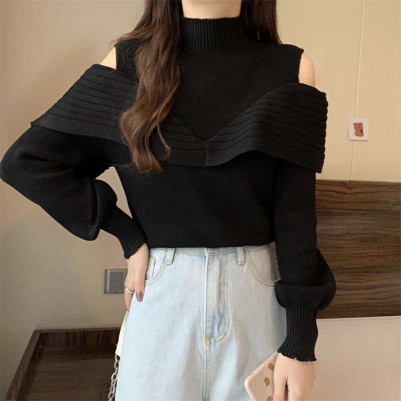 Turtleneck off shoulder sale