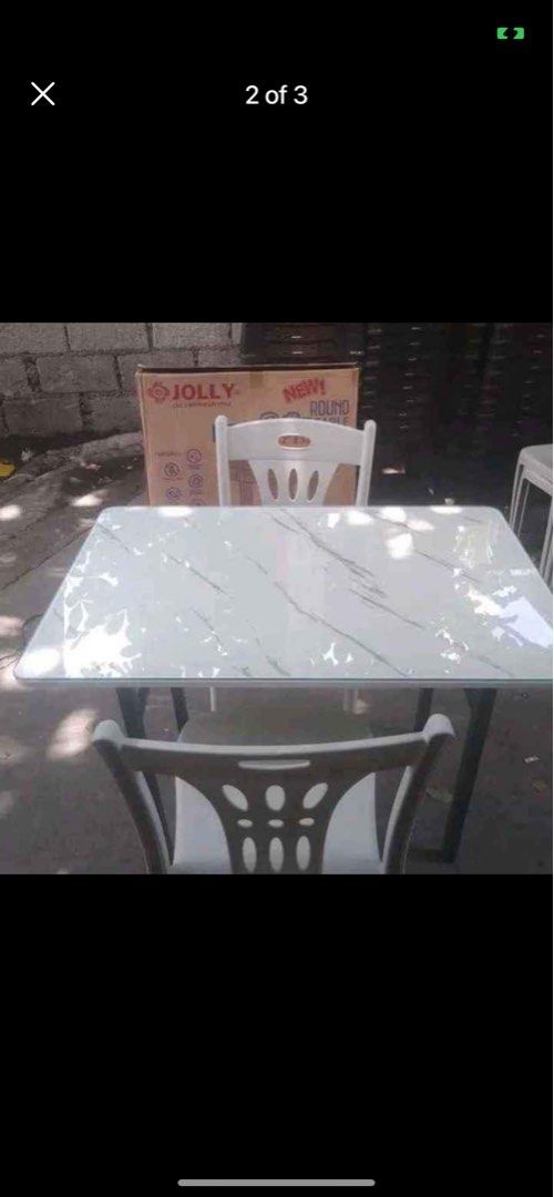 rubberized hampas chair and table (Category: Chairs) located in Manila. Submitted by kellychz (Listing ID 1296772327, Image 2). Description: FOLDING TABLE AND CHAIRS SET 🔥 GANDA QUALITY AT SUPER MURA 🔥 BAGSAK PRESYO NA YAN KAYA MURANG MURA 🔥 FREE DELIVER PA SELECTED PLACES ‼️‼️💯💯💯 🔴 Plastic rattan 🔥 ORDER KA NA HABANG SALE 📍 2 seater 📍 4 seater 📍 6 seater 📍 8 seater RETAIL OR WHOLESALE PWEDE COD OR GCASH.