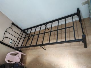 Single Bed  metal frame (black)