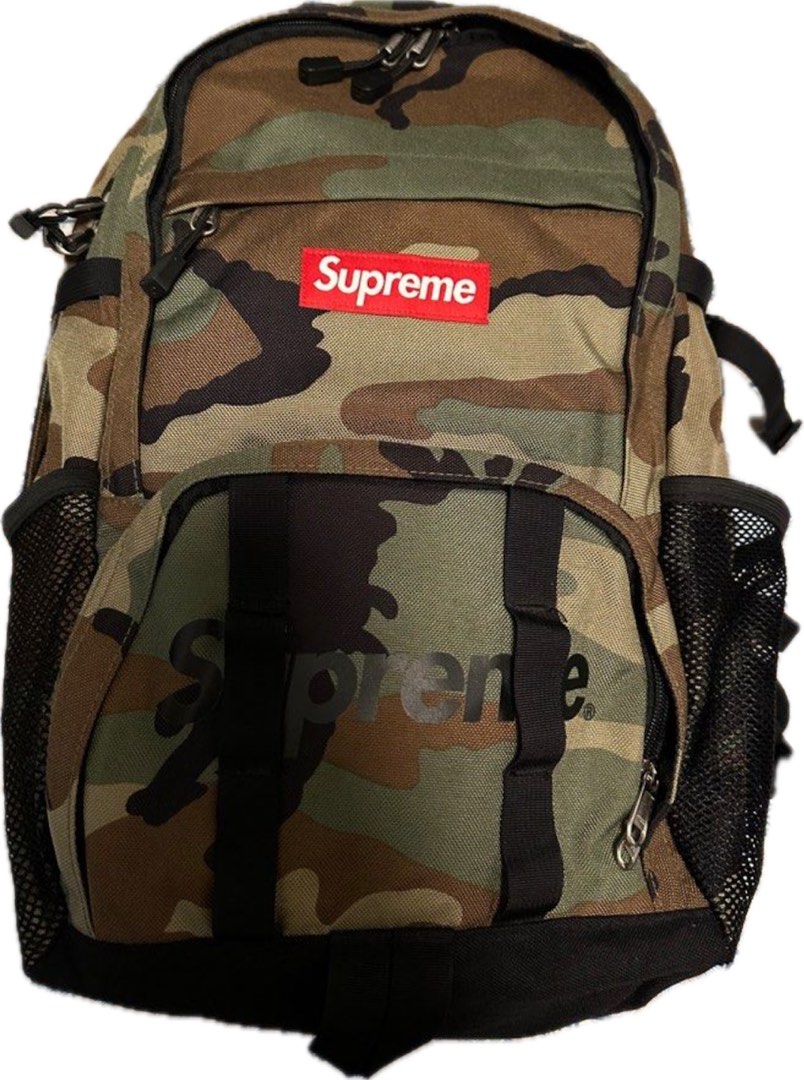 Supreme backpack ss15 camo 防水背囊迷彩, 男裝, 袋, 背包