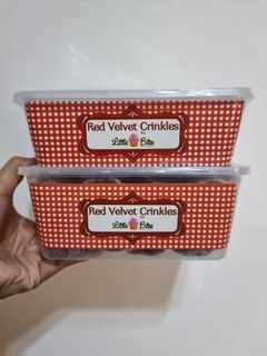 The Original Little Bites Red Velvet Crinkles with Creamcheese
