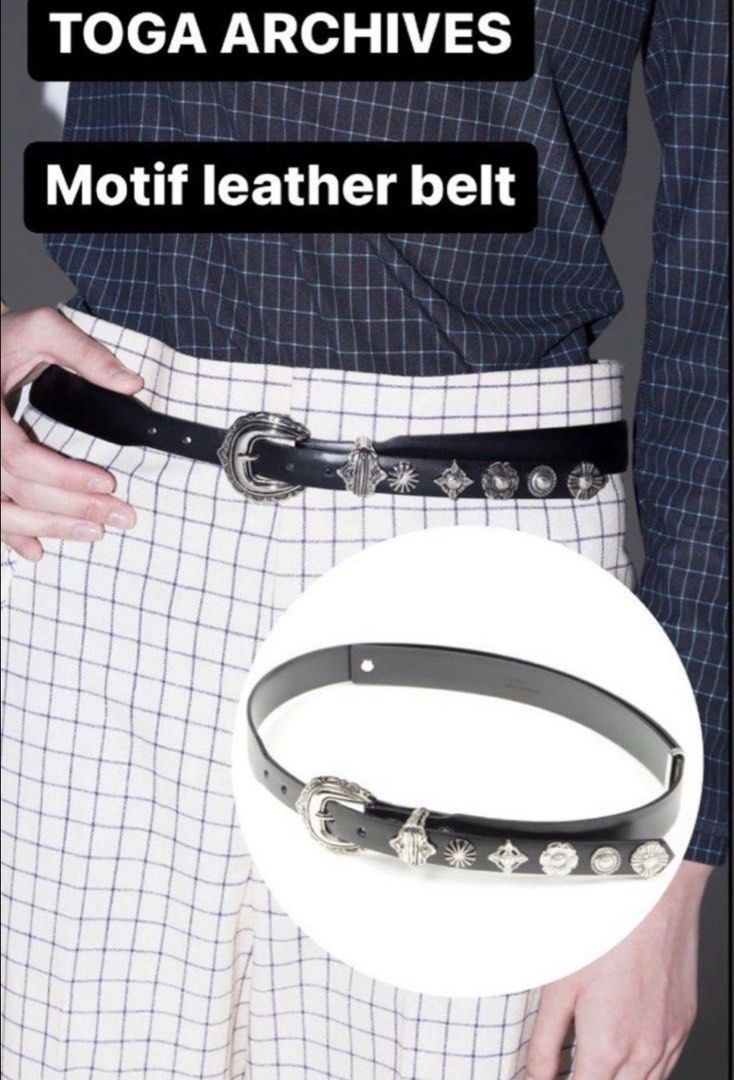 Toga pulla black Motif belt, 名牌, 飾物及配件- Carousell