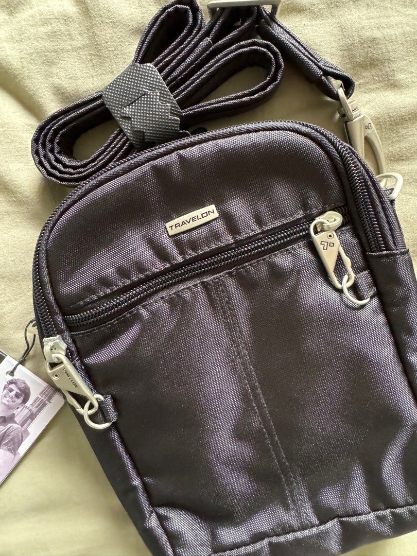 Travelon anti-theft security bag (Category: Sling Bags) located in Santa Rosa. Submitted by goldenearth_e2986c (Listing ID 1296741647, Image 3). Description: Retails for 2,790 php Black in color Features a 5-point anti theft security protection Brand new and original.