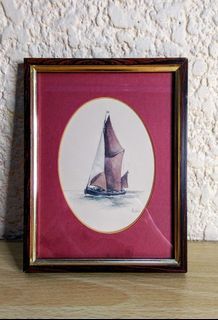 Vintage Joel Kirk Sailing Boat Print