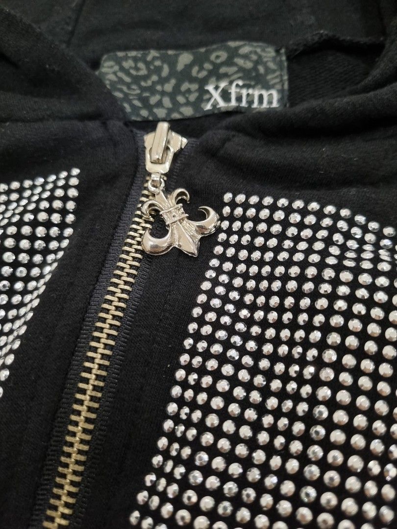 Diamond studded hoodie clearance