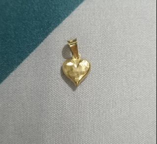 18k real gold heart pendant