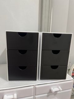 3 tier mini drawer take both (black)