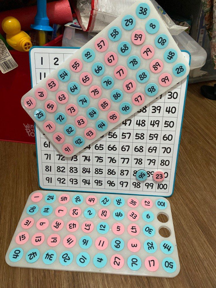 幼兒數學 百數板 百數表 黑白棋, 兒童&孕婦用品, 嬰兒玩具 - Carousell