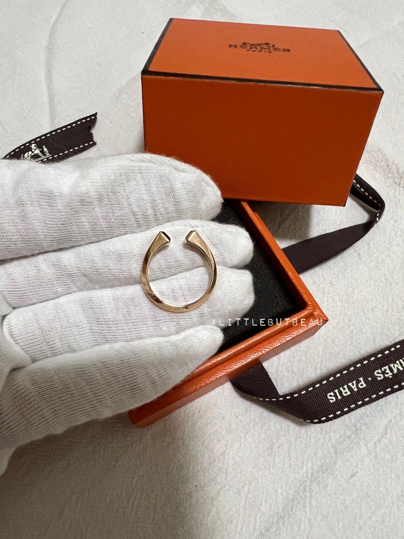【HERMES】上品エレガント Rose Gold☆Clou de forge PM リング clou-de-forge-ring-large-model