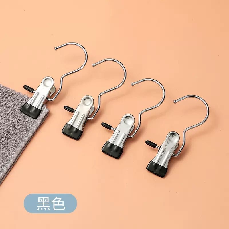SG Ready Stock Stainless Steel Single Hanger Clip Binder Hook Closet Laundry Pegs Multipurpose 10 Pieces Pack